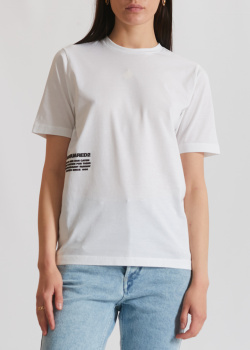 Белая футболка Dsquared2 с фирменным принтом, фото