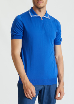 Шелковая футболка-поло Kiton с эластичными манжетами, фото