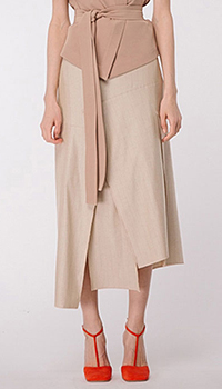 Асимметричная юбка Shako в полоску, фото