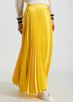 Шелковая юбка Alexandre Vauthier желтого цвета, фото