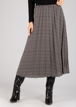 Плиссированная юбка Luisa Cerano серого цвета, фото