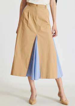 Комбинированная юбка Max Mara Weekend Eclisse средней длины, фото
