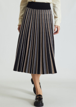 Шерстяная юбка-плиссе Agnona средней длины, фото