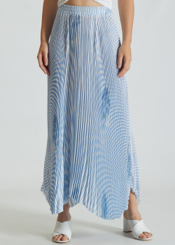 Плиссированная юбка Ermanno Scervino голубого цвета, фото