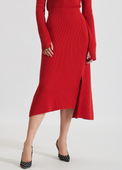 Трикотажная юбка Kenzo красного цвета, фото