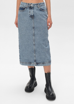 Джинсовая юбка Love Moschino средней длины, фото
