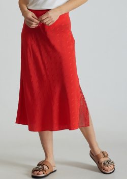 Шелковая юбка Zadig & Voltaire красного цвета, фото
