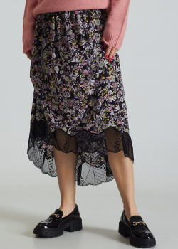 Шелковая юбка Zadig & Voltaire с цветочным принтом, фото