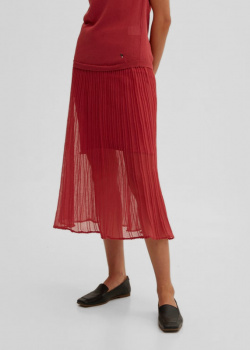 Червона спідниця GD Cashmere у рубчик, фото