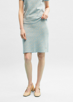 Трикотажная юбка GD Cashmere с логотипом, фото