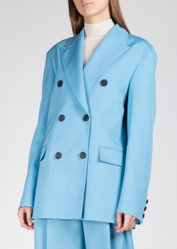Двобортний піджак Rochas блакитного кольору, фото