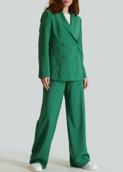 Шерстяной костюм Max Mara Weekend зеленого цвета, фото