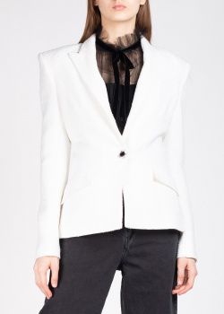 Однобортный пиджак David Koma белого цвета, фото