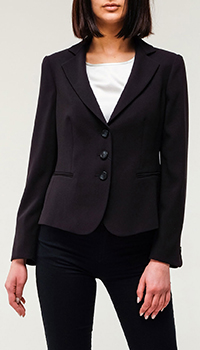 Женский пиджак Emporio Armani черного цвета, фото