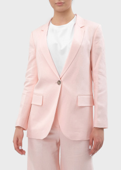 Розовый пиджак Peserico Cappellini из смесового льна, фото