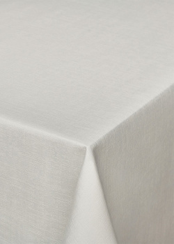 Жаккардовая скатерть белого цвета с текстурой Aitana Louvre 140х250см, фото