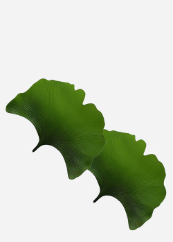 Подставки под горячее VdE в форме листьев Гинкго 2шт 47х37см, фото
