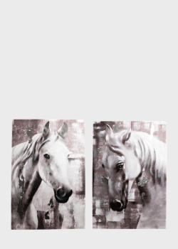 Набор из двух картин Mastercraft Пара лошадей 120х80см, фото