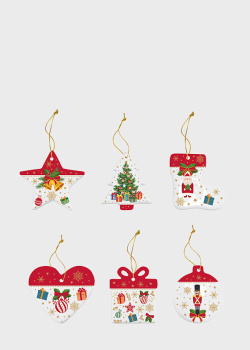 Набор фарфоровых елочных игрушек Easy Life Christmas Ornaments 6шт, фото