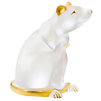 Фігурка Lalique Rat Пацюк із позолотою, фото