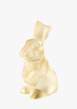 Кристальний кролик Lalique Toulouse 12,6 см золотистого кольору, фото