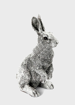 Статуетка зі срібним покриттям Chinelli Statuettes Small Rabbit 13см, фото