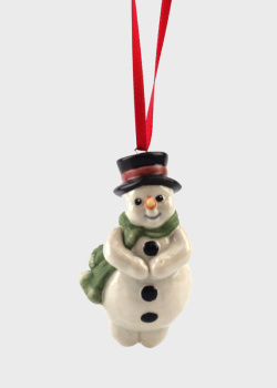 Елочная игрушка Goebel в форме снеговика 9,5см, фото