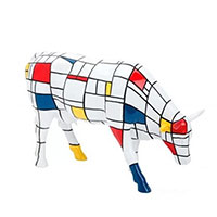 Корова Cow Parade Moondrian с геометричным рисунком, фото