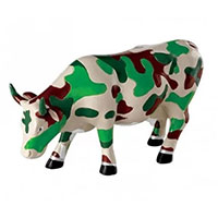 Статуэтка коровы  Cow Parade Fatigues с зеленым окрасом, фото
