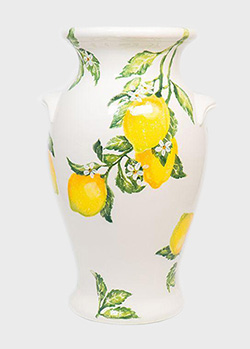 Зонтовница Villa Grazia Солнечный лимон 50см с фруктовым декором, фото