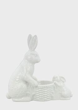 Керамическая статуэтка кроликов с корзиной H. B. Kollektion 23см, фото