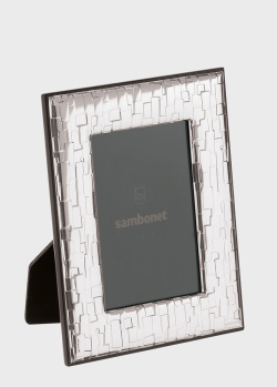 Фоторамка Sambonet Skin 9х13см с геометрическим узором, фото