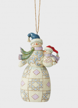 Новогоднее украшение Enesco Heartwood Creek Snowman with Baby 11см, фото