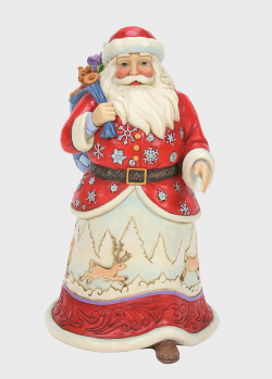 Крокуюча фігурка Санта-Клауса Enesco Heartwood Creek Крокуючий Санта-Клаус із Зимою 21см, фото