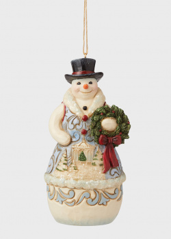 Новорічна прикраса Enesco Heartwood Creek Victorian Christmas Snowman 12см, фото