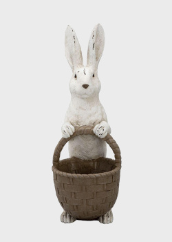 Статуэтка декоративная H. B. Kollektion Кролик с корзинкой 42см, фото