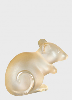 Золотистая статуэтка Lalique Mouse, фото