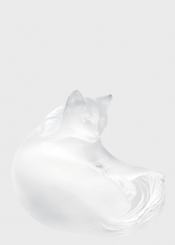 Хрустальная статуэтка Lalique Happy Cat Кошка счастливая, фото