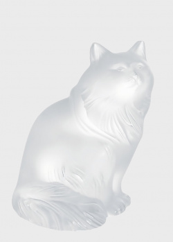 Статуэтка Lalique Heggie Cat Кошка из прозрачного хрусталя, фото