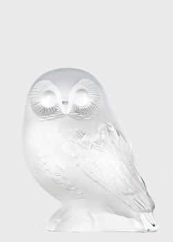 Статуетка Lalique Owl з матового кришталю у вигляді сови, фото