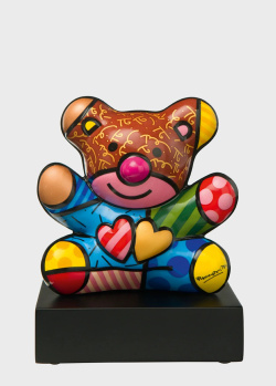 Фарфоровая фигурка на деревянной подставке Goebel Pop Art Romero Britto Truly Yours 12,5см, фото