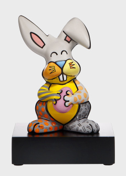 Фарфоровая фигурка кролика Goebel Pop Art Romero Britto Grey Rabbit 23см, фото