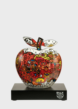 Фарфоровая статуэтка в виде яблока на деревянной основе Goebel Pop Art Billy The Artist Celebration Sunrise, фото