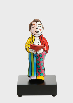 Фарфоровая статуэтка на деревянной основе Goebel Pop Art Romero Britto Figurine Singer 17,5см, фото