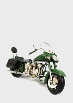 Фигурка мотоцикла с кофрами зеленого цвета Mastercraft 30х20см, фото