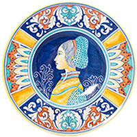 Тарелка настенная L'Antica Deruta Museo Plate керамическая, фото