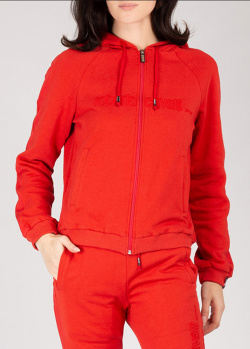 Красная спортивная кофта Roberto Cavalli с капюшоном, фото
