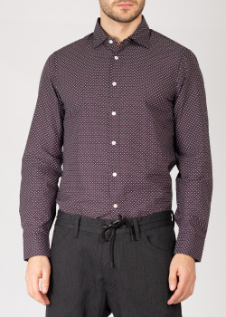 Рубашка с узором Emporio Armani со съемным воротником, фото