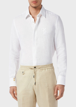 Льняная рубашка Billionaire белого цвета, фото