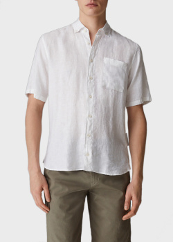 Льняная рубашка Bogner Lykos белого цвета, фото